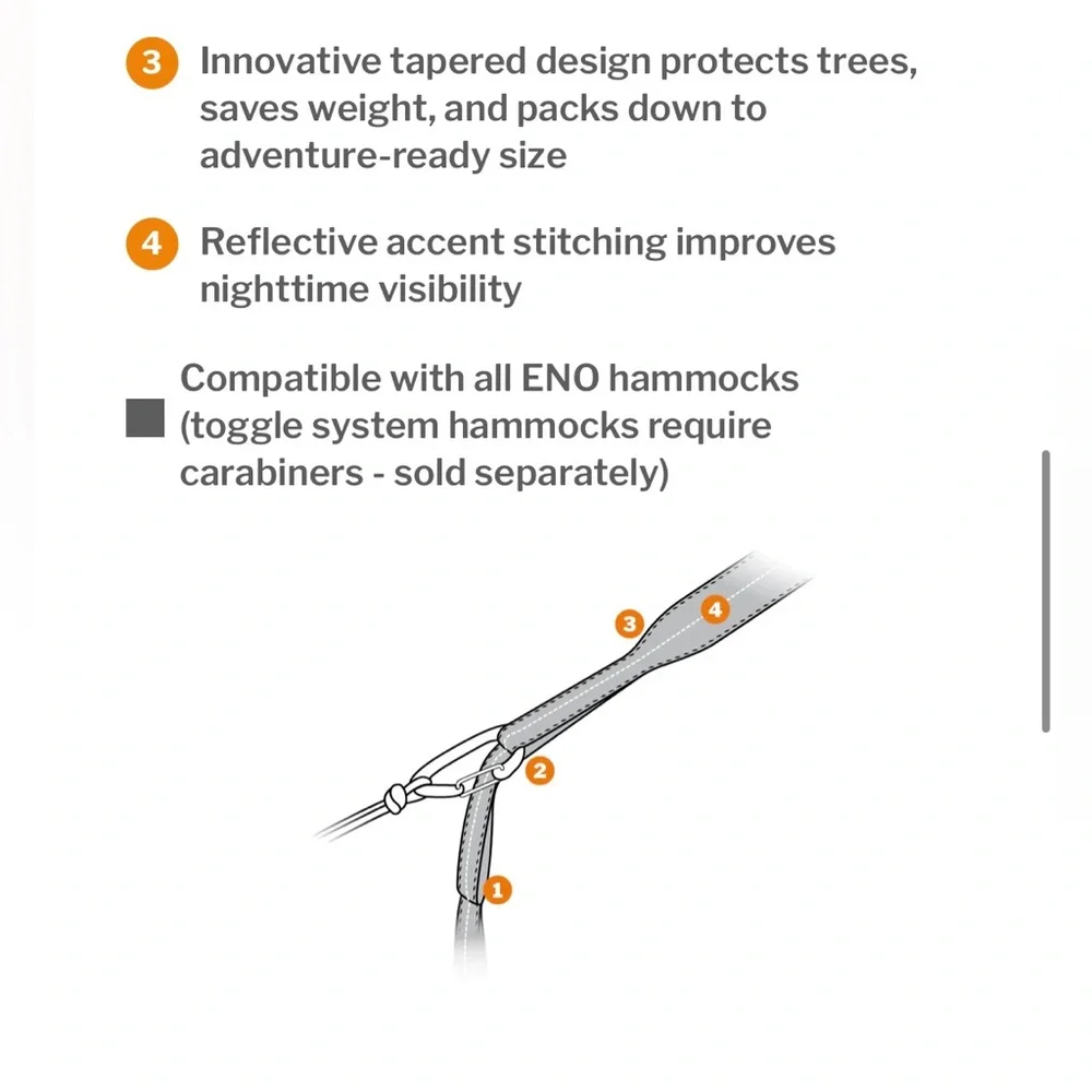 NEW - Eno DoubleNest Hammock and Suspension Straps - Red/Charcoal - Picture 10 of 10